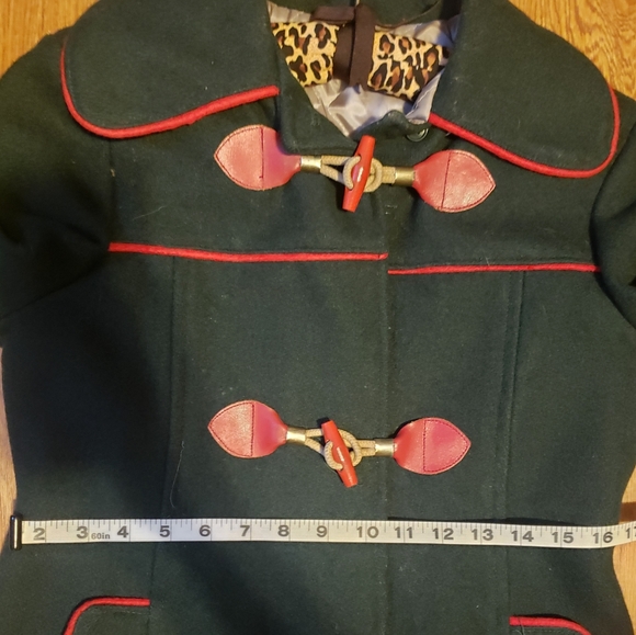 Vintage Hunter Green Pea Coat - Picture 9 of 9